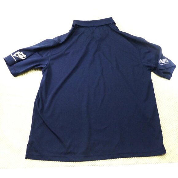 International A26 Featherlite Polo Shirt XL Navy Built In Huntsville Alabama Emb - Picture 7 of 10
